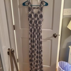 black and white Maxi Dress